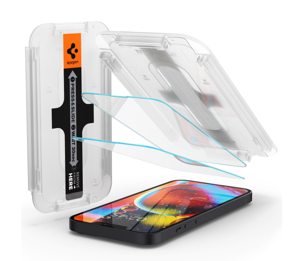 Spigen SZKŁO HARTOWANE SPIGEN GLAS.TR ”EZ FIT” 2-PACK IPHONE 13 PRO - 1464500 - zdjęcie